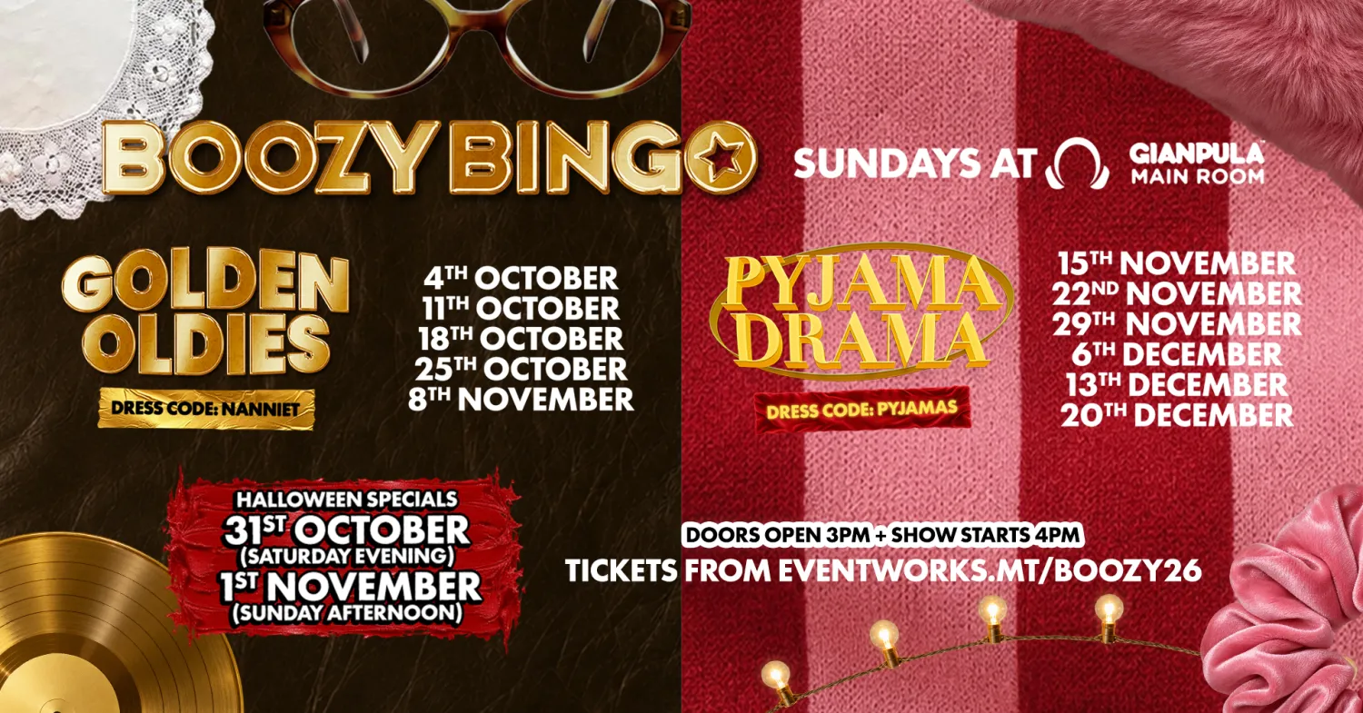 Boozy Bingo 2026: Golden Oldies and Pyjama Drama Dates at Gianpula