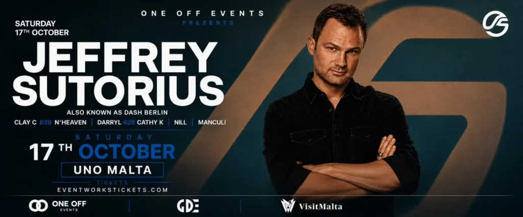 Dash Berlin Returns: Trance Night at UNO Malta on 17 October