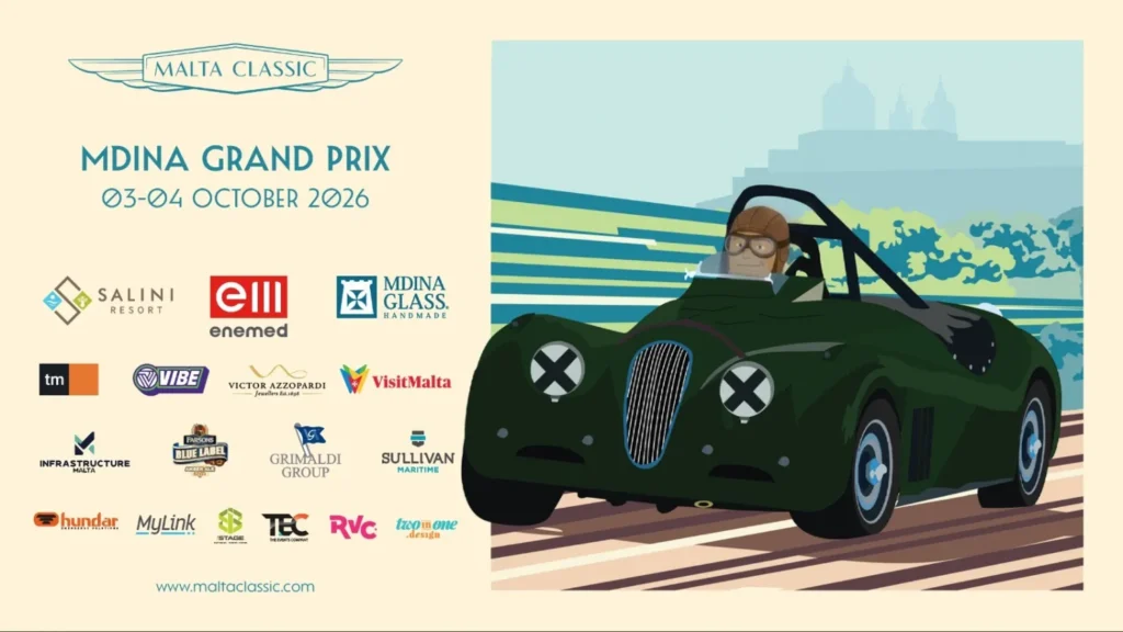 Mdina Grand Prix 2026: Classic Cars Race Beneath Malta’s Silent City